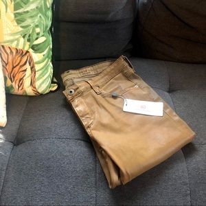 AGold Adriano Goldschmied Leather Legging Tobacco
